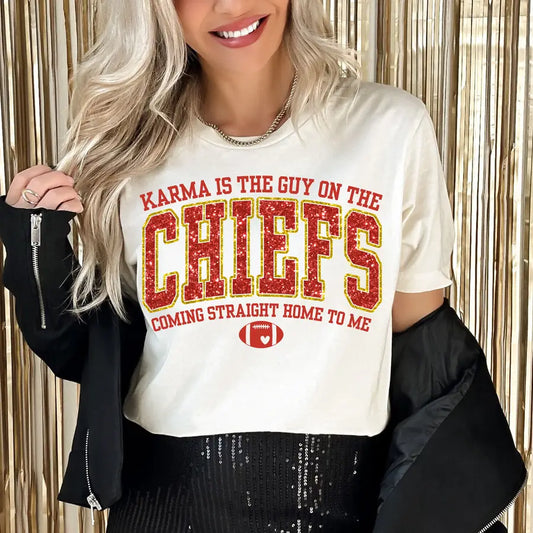 Karma is the guy on the chiefs Adult Unisex T-Shirt