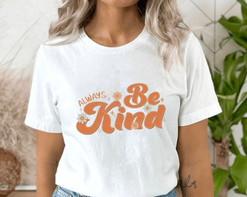 Always Be Kind Orange Printed Unisex T-Shirt