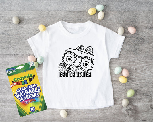 Easter Colouring In Kids T-Shirt - 00-8